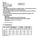 Giáo án Sinh học Lớp 10 - Tiết 10 Kiểm tra 45 phút - Năm học 2019-2020